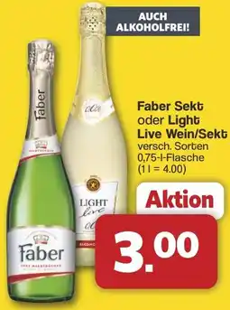 Famila Nord West Faber Sekt oder Light Live Wein/Sekt Angebot