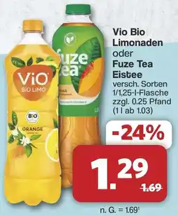 Famila Nord West Vio Bio Limonaden oder Fuze Tea Eistee Angebot