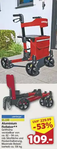 Famila Nord West Weinberger Aluminium Rollator Angebot
