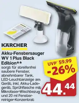 Famila Nord West KARCHER Akku-Fenstersauger WV 1 Plus Black Edition Angebot