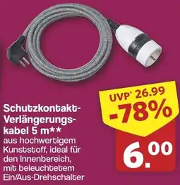 Famila Nord West Schutzkontakt Verlängerungskabel 5 m Angebot