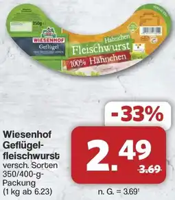 Famila Nord West Wiesenhof Geflügelfleischwurst Angebot