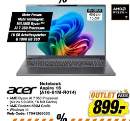 expert Techno Land acer Notebook Aspire 16 (A16-61M-R014) Angebot