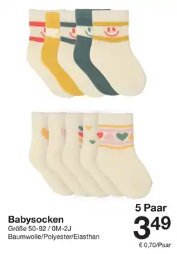 Zeeman Babysocken 5 Paar Angebot