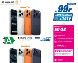 Expert Apple iPhone 17 Pro 256GB + Magenta Mobil M 50 GB Angebot