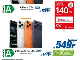 Expert Apple iPhone 17 Pro Max 256GB + Vodafone Smart XXL 140GB Angebot