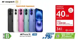 Expert Apple iPhone 16 128GB + Vodafone Smart Lite 40GB Angebot