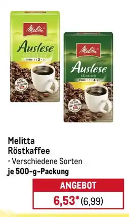 METRO Melitta Röstkaffee Angebot