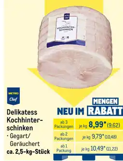 METRO METRO Chef Delikatess Kochhinterschinken Angebot