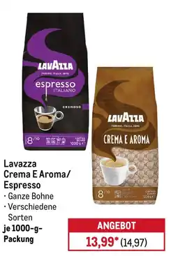 METRO Lavazza Crema E Aroma/ Espresso Angebot