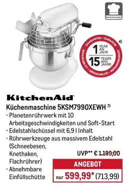 METRO KitchenAid Küchenmaschine 5KSM7990XEWH Angebot