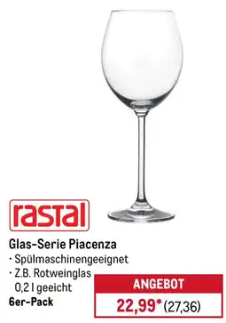 METRO rastal Glas-Serie Piacenza 6er-Pack Angebot