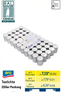 METRO RAL CANDLES/ aro Teelichte Angebot
