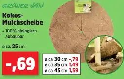 Thomas Philipps GRÜNER JAN Kokos- Mulchscheibe Angebot
