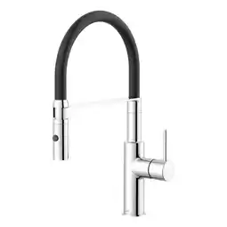 toom Baumarkt Lenz Spültischarmatur 'Nalu' herausziehbar verchromt/schwarz 42,7 cm Angebot