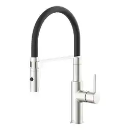 toom Baumarkt Lenz Spültischarmatur 'Nalu' herausziehbar nickelfarben/schwarz 42,7 cm Angebot