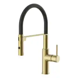 toom Baumarkt Lenz Küchenarmatur 'Nalu' gold-matt mit Pendelbrause Angebot