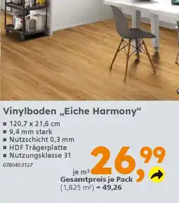 Globus Baumarkt Vinylboden „Eiche Harmony“ Angebot