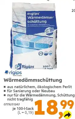 Globus Baumarkt rigips Wärmedämmschüttung Angebot