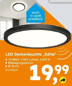 Globus Baumarkt LED Deckenleuchte,,Edita" Angebot