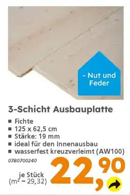 Globus Baumarkt 3-Schicht Ausbauplatte Angebot