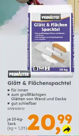 Globus Baumarkt PRIMASTER Glätt & Flächenspachtel Angebot
