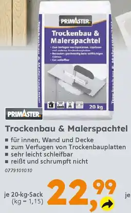 Globus Baumarkt PRIMASTER Trockenbau & Malerspachtel Angebot