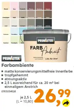 Globus Baumarkt PRIMASTER Farbambiente Angebot