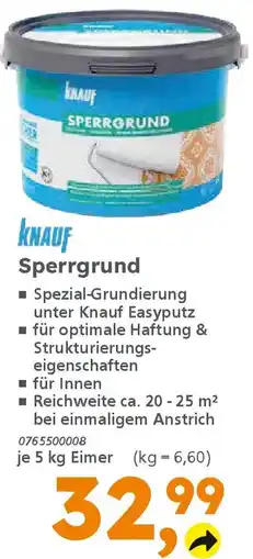Globus Baumarkt KNAUF Sperrgrund Angebot