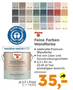Globus Baumarkt Alpina Feine Farben Wandfarbe Angebot