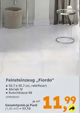 Globus Baumarkt Feinsteinzeug,,Fiordo" Angebot