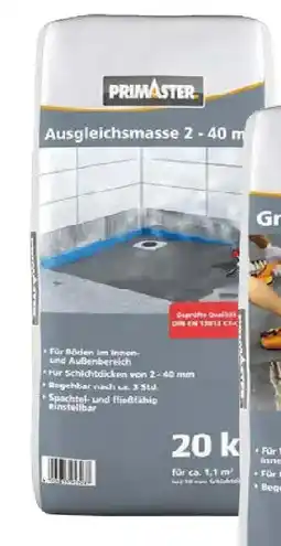 Globus Baumarkt PRIMASTER Ausgleichsmasse Angebot