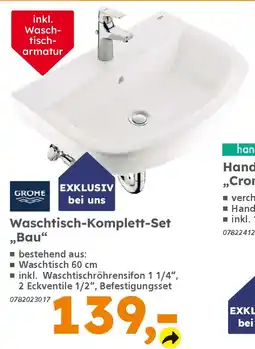 Globus Baumarkt GROHE Waschtisch-Komplett-Set "Bau❝ Angebot