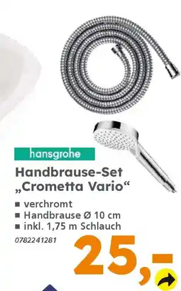 Globus Baumarkt hansgrohe Handbrause-Set ,Crometta Vario❝ Angebot