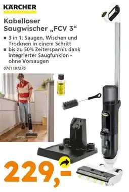 Globus Baumarkt KARCHER Kabelloser Saugwischer,,FCV 3" Angebot