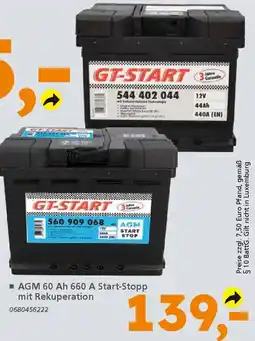 Globus Baumarkt GT-Start Starterbatterie SLI Angebot
