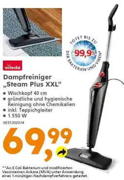 Globus Baumarkt vileda Dampfreiniger „Steam Plus XXL" Angebot