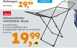 Globus Baumarkt vileda Wäscheständer UNIVERSAL Black Angebot