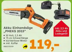 Globus Baumarkt PRIMASTER Akku Einhandsäge ,,PMEKS 2015" Angebot