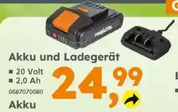 Globus Baumarkt PRIMASTER Akku und Ladegerät Angebot