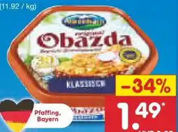 Netto Marken-Discount Alpenhain Original Obazda Klassich Angebot
