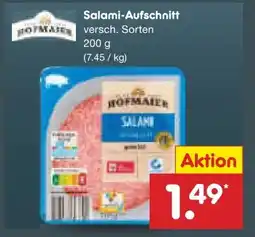 Netto Marken-Discount Hofmaier Salami-Aufschnitt Angebot