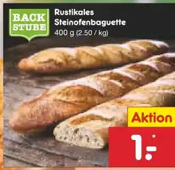 Netto Marken-Discount Netto Backstube Rustikales Steinofenbaguette Angebot