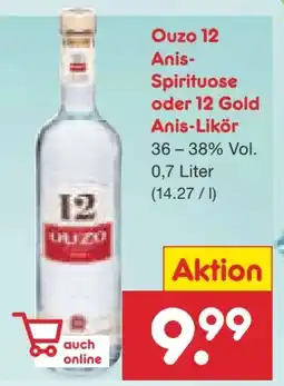 Netto Marken-Discount Ouzo 12 Anis Spirituose Angebot