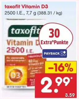 Netto Marken-Discount Taxofit Vitamin D3 Angebot