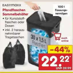 Netto Marken-Discount easy! MAXX Pfandflaschen Sammelbehälter Angebot