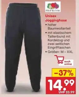 Netto Marken-Discount Fruit of the Loom Unisex Jogginghose Angebot
