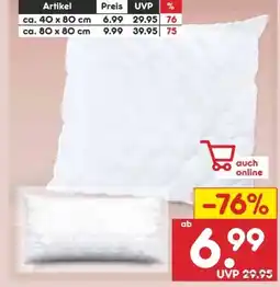 Netto Marken-Discount Uncover by Schiesser Kopfkissen Angebot