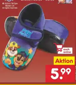Netto Marken-Discount Kinder Hausschuhe Paw Patrol Angebot