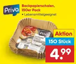 Netto Marken-Discount Priva Backpapierschalen Angebot